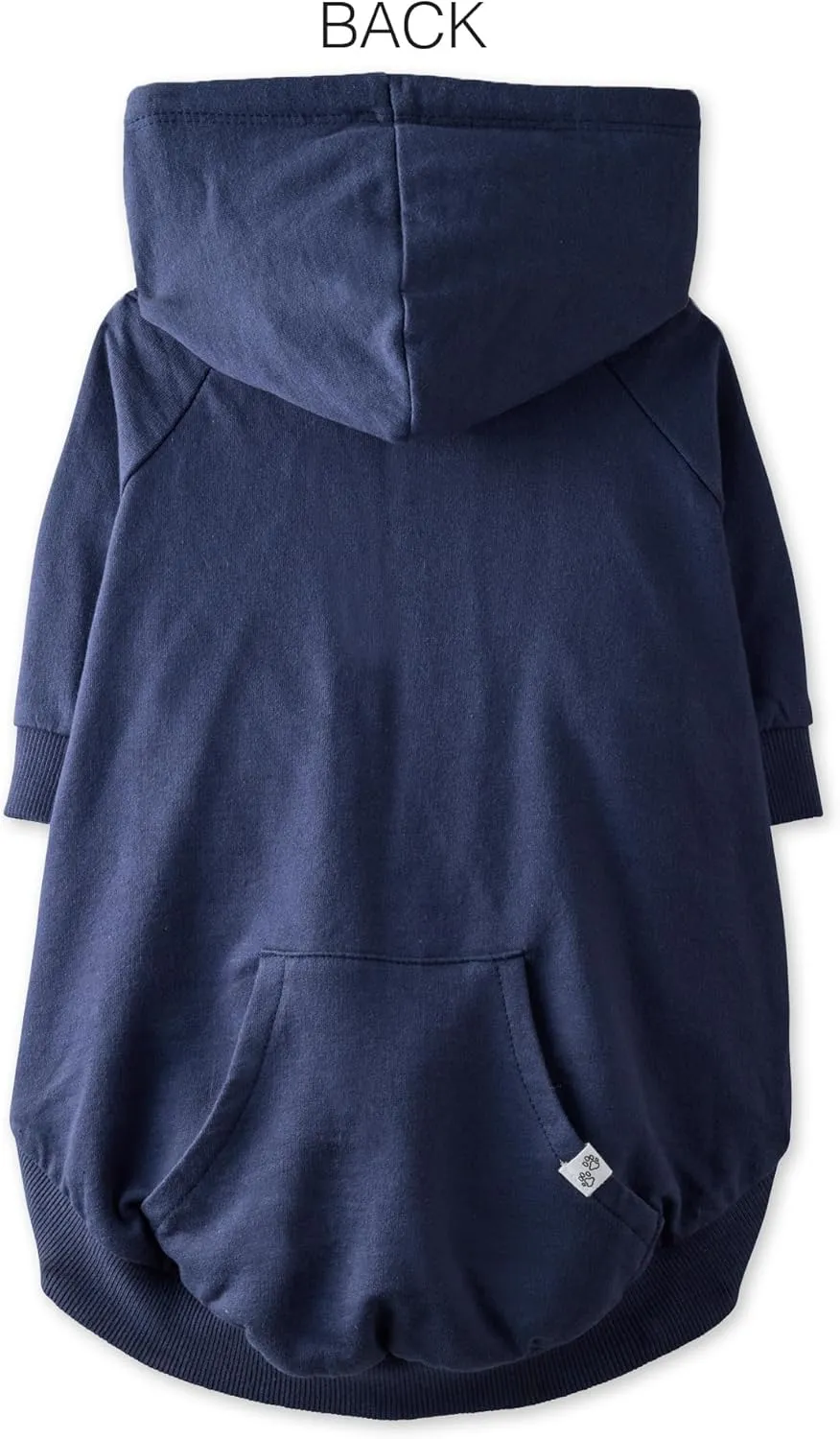 100% Organic Cotton Rocky - The Comfy Dog Hoodie Pet Coat for Small, Medium and Large Dogs, Navy, Medium