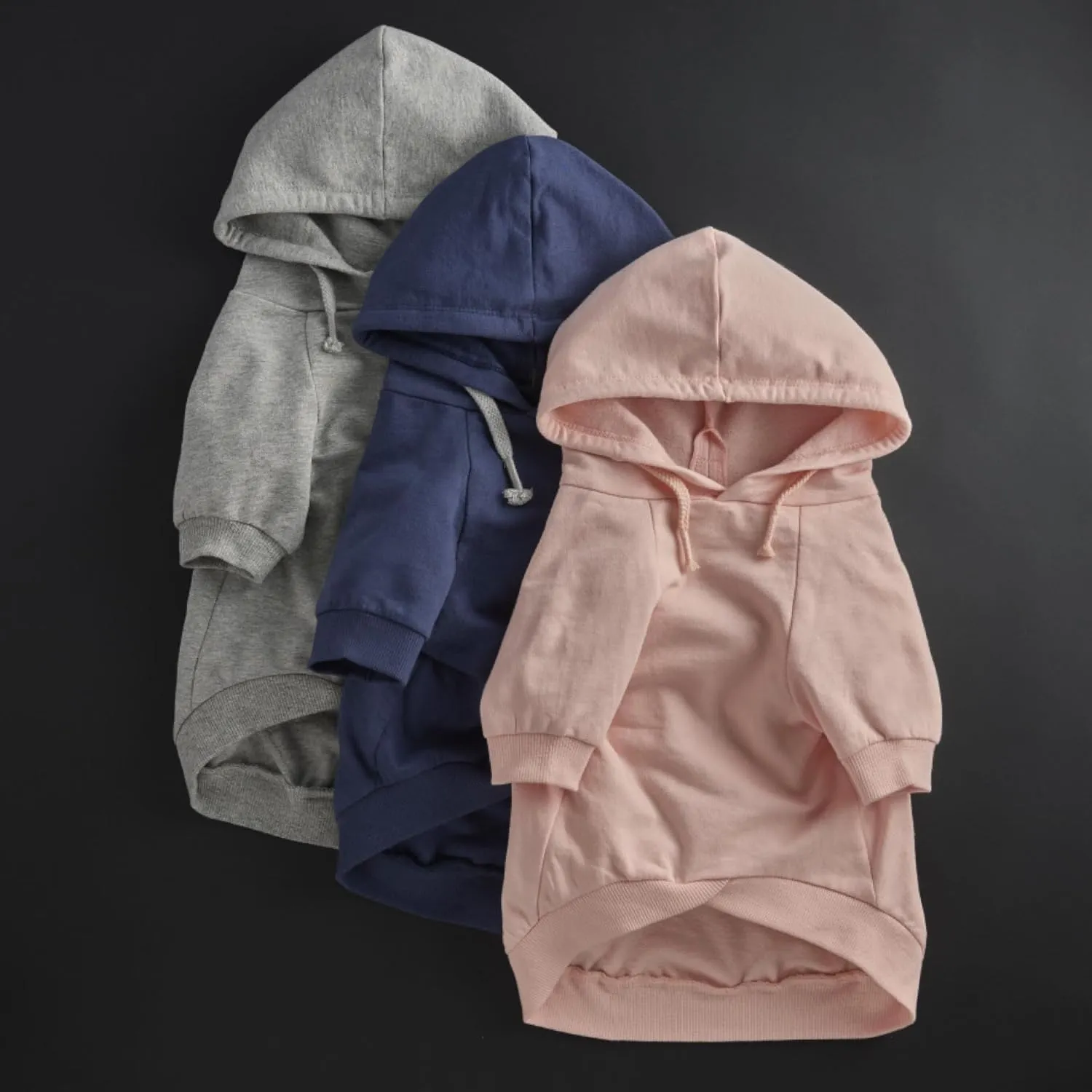 100% Organic Cotton Rocky - The Comfy Dog Hoodie Pet Coat for Small, Medium and Large Dogs, Navy, Medium