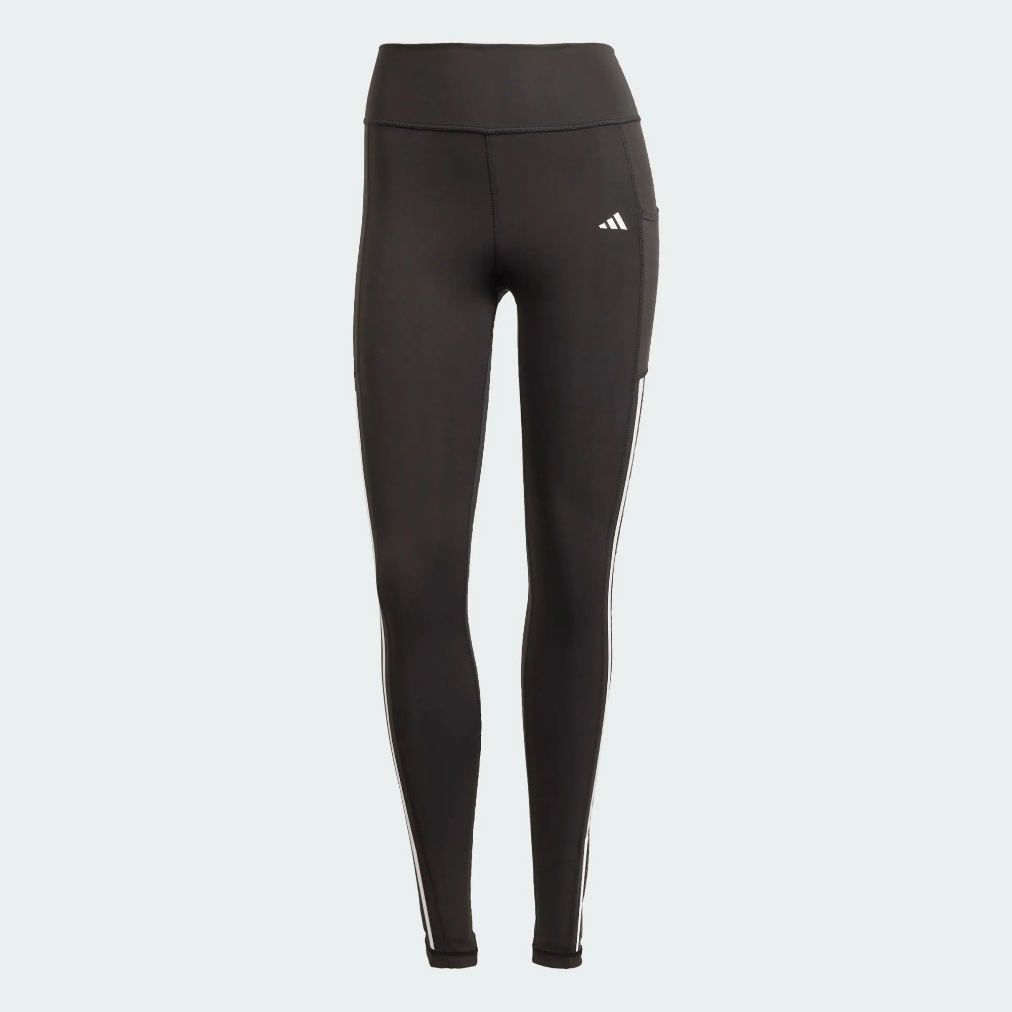 adidas Optime 3-Stripes Full-Length Leggings - Black