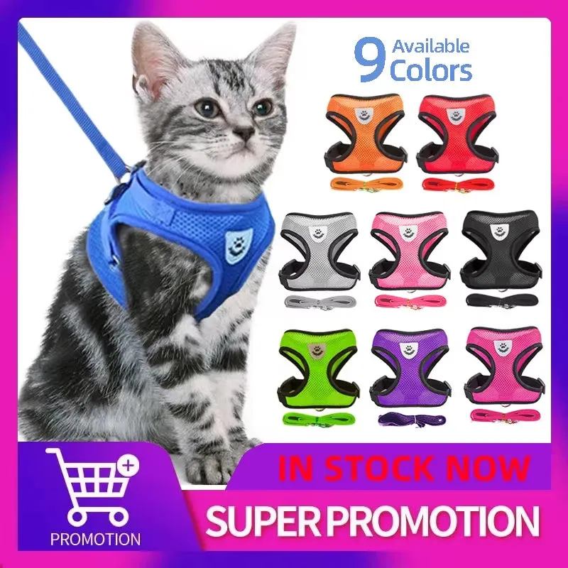 Adjustable Cat Harness & Leash Set