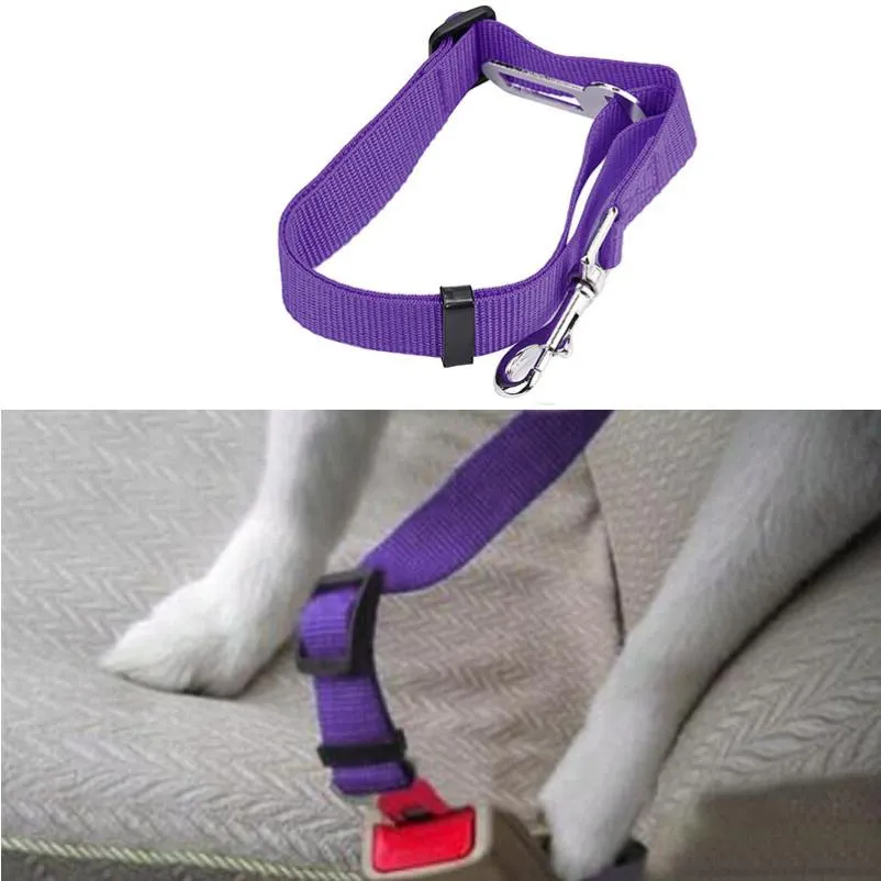 Adjustable Pet Seat Belt/Safety Leads Vehicle Seat-belt Harness in 12 colors for the ultimate look