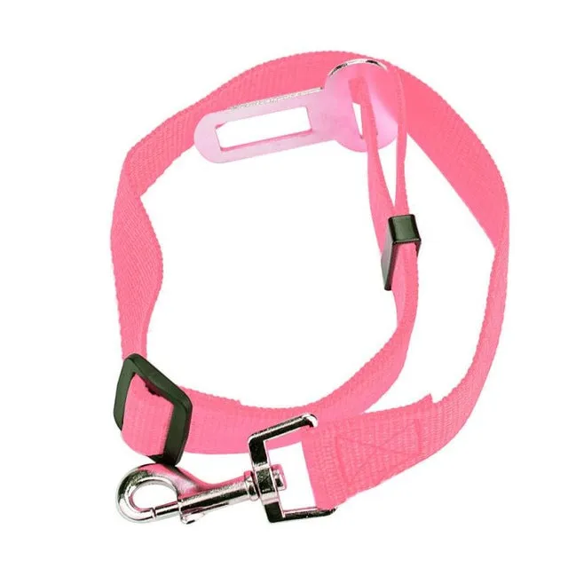 Adjustable Pet Seat Belt/Safety Leads Vehicle Seat-belt Harness in 12 colors for the ultimate look