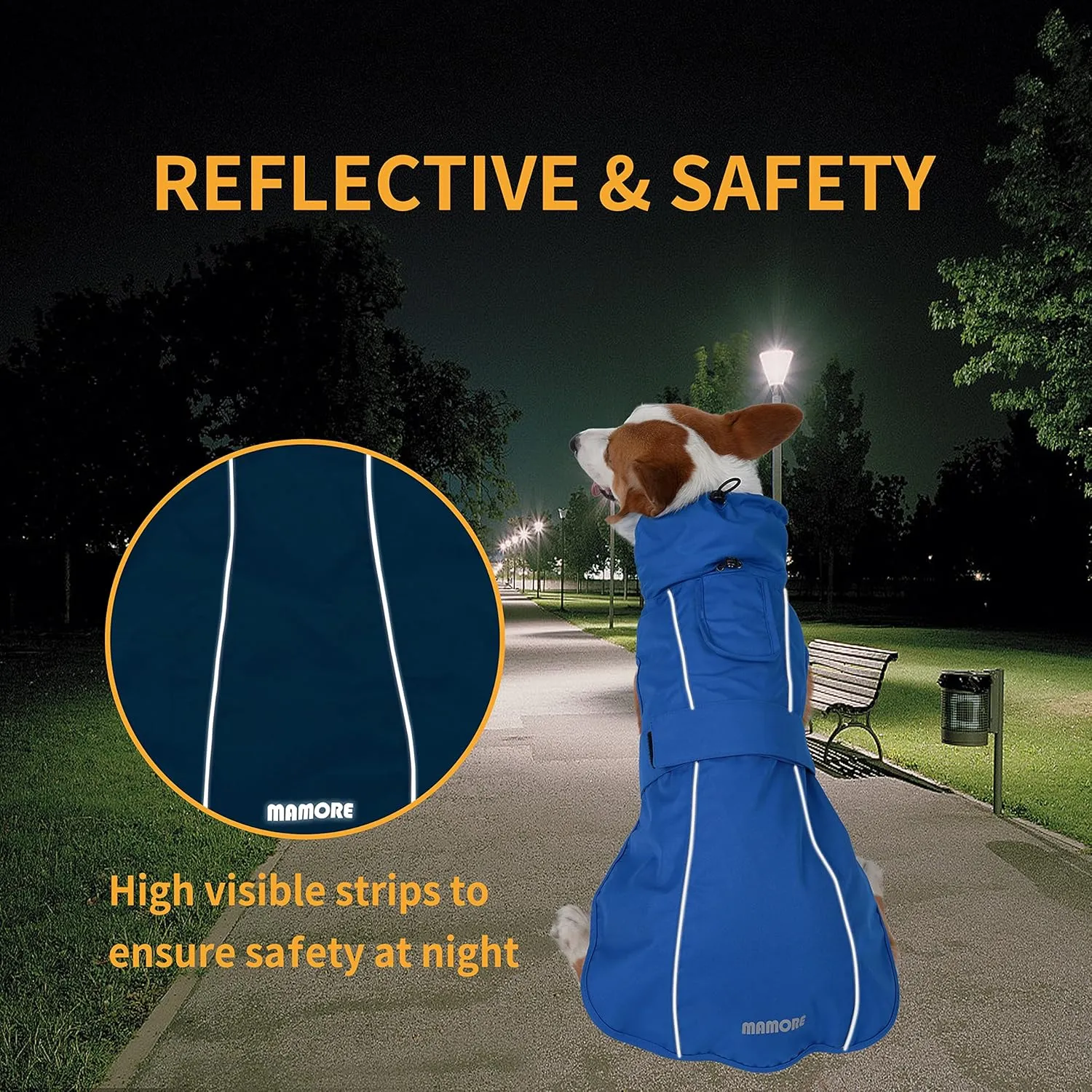 Adjustable Waterproof Dog Raincoat for Dogs,Lightweight Pet Rain Jacket Puppy Clothes with Reflective Strip for Small Medium Large Dogs(X-Large,Gold Cheery Blossoms Pink)