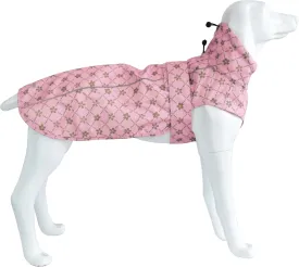 Adjustable Waterproof Dog Raincoat for Dogs,Lightweight Pet Rain Jacket Puppy Clothes with Reflective Strip for Small Medium Large Dogs(X-Large,Gold Cheery Blossoms Pink)