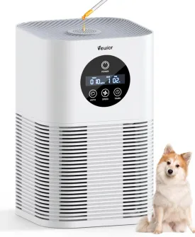 Air Purifiers for Home Large Room up to 600 Ft, VEWIOR H13 True Hepa Air Purifiers for Pets Hair, Dander, Smoke, Pollen, 3 Fan Speeds, 6 Timer Air Cleaner