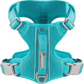 BARKBAY Dog Harness No Pull with ID Tag Pocket - Heavy Duty, Reflective, Easy Control for Large Dogs (Ocean Blue,S)