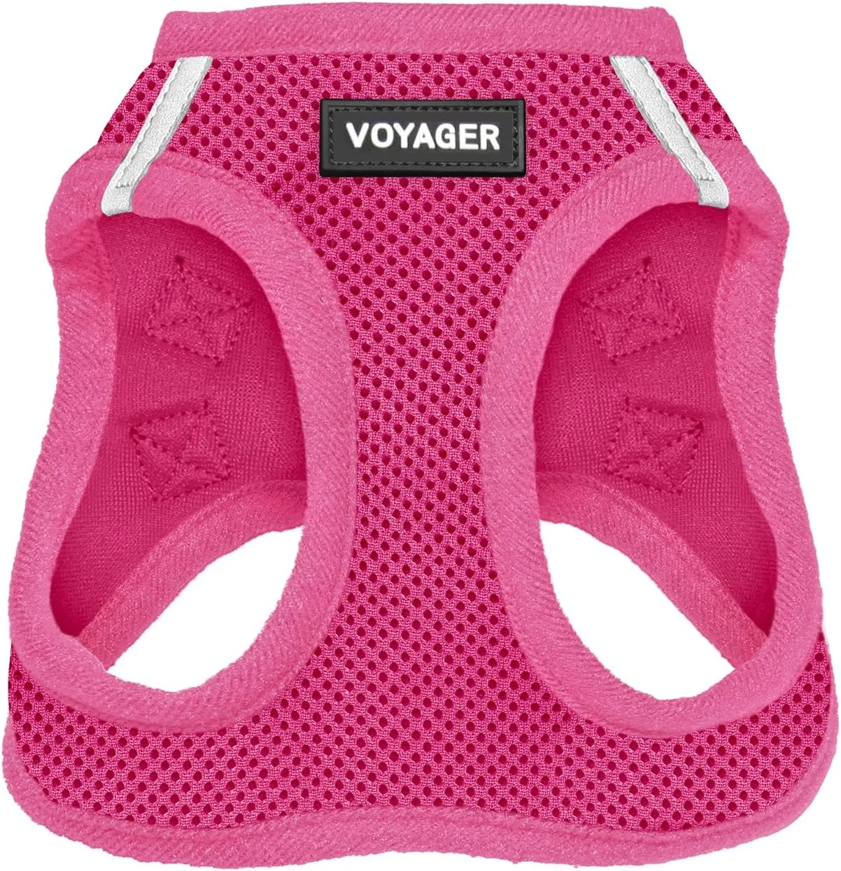 Best Pet Supplies Voyager Step-in Air Dog Harness - All Weather Mesh, Reflective, No Pull Harness for Small, Medium Dogs, Cats - Secure with Hook & Loop Fastener, Buckle, Double D-Rings - Fuchsia, S