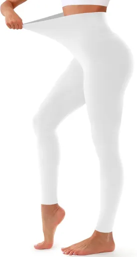 Bluemaple High Waisted Leggings for Women - Tummy Control Pants Non See Through Workout Soft Yoga Pants for Running Plus Size