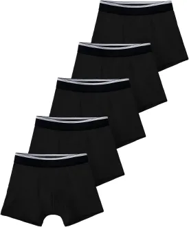Boys Incontinence Underwear Washable Cotton Kids Incontinence Boxer Briefs 5 Pack
