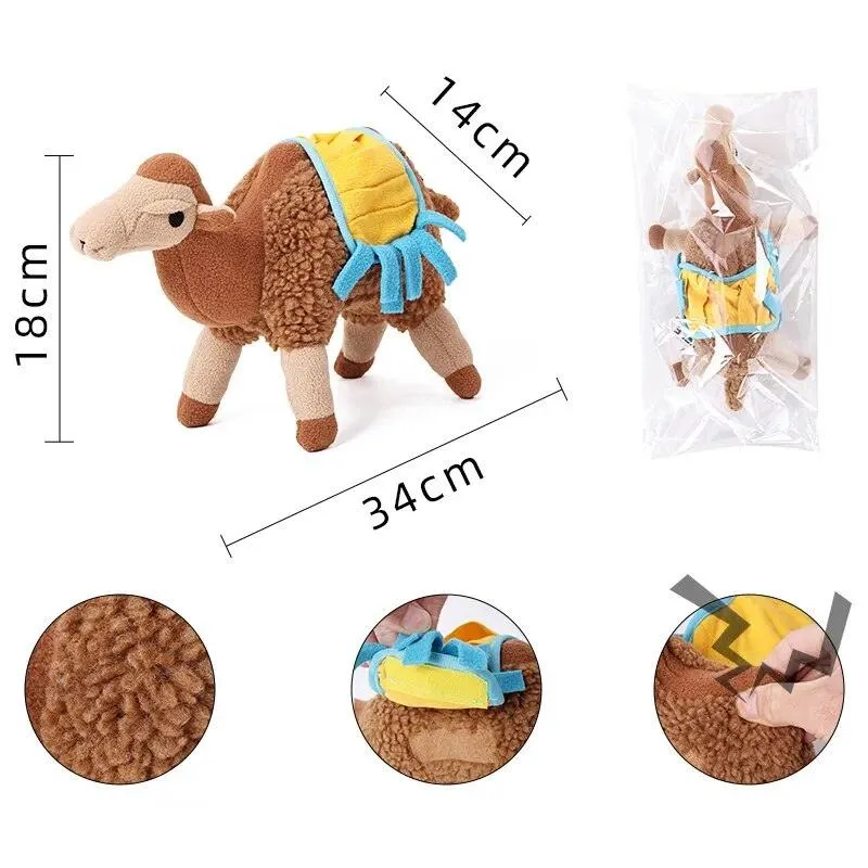 Camel Snuffle and Chewing Dog Toys Interactive IQ Treat Training Plush