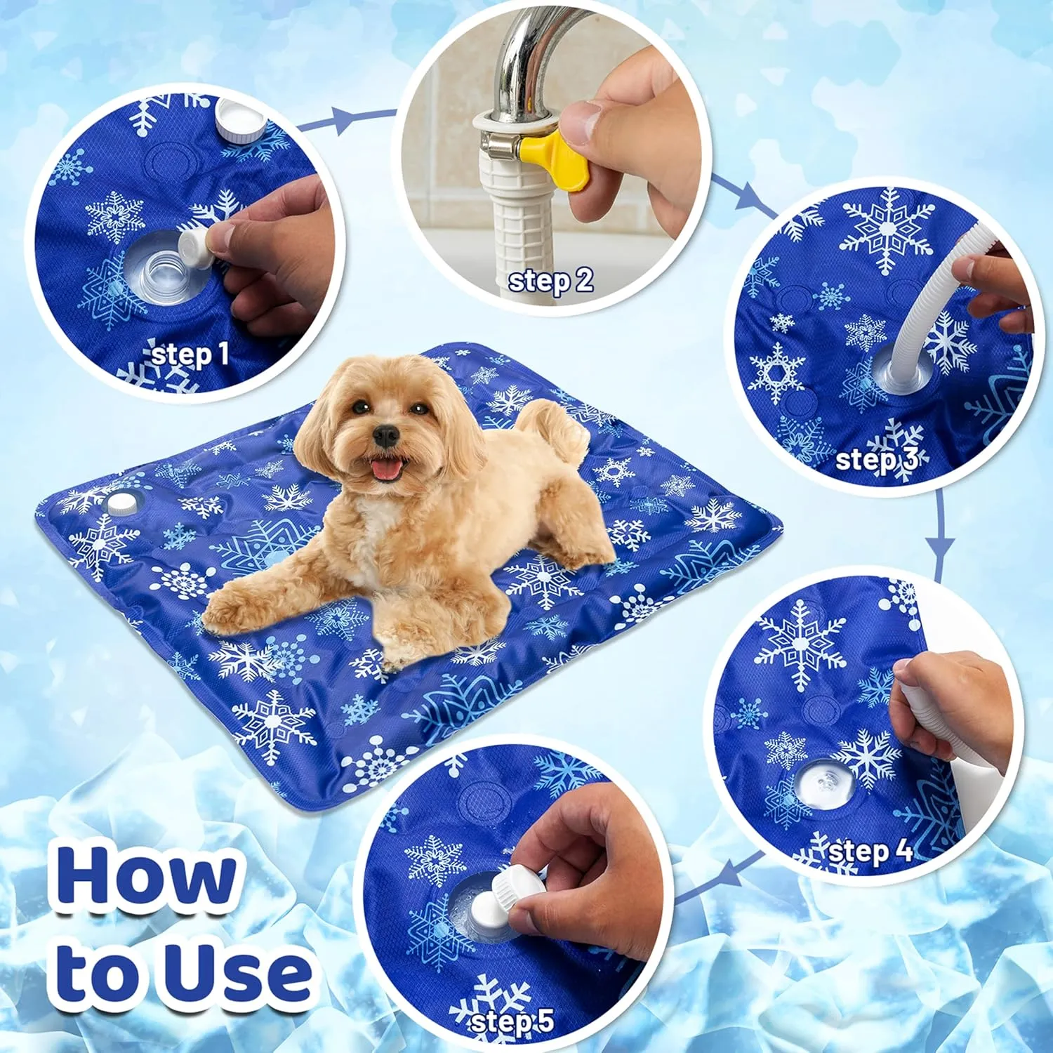 Dog Cooling Mat, Summer Self Cooling Pad for Small Medium Large Dogs, Waterproof Washable Reusable Pet Mat for Sleeping Relax Indoor & Outdoor (47"*28")