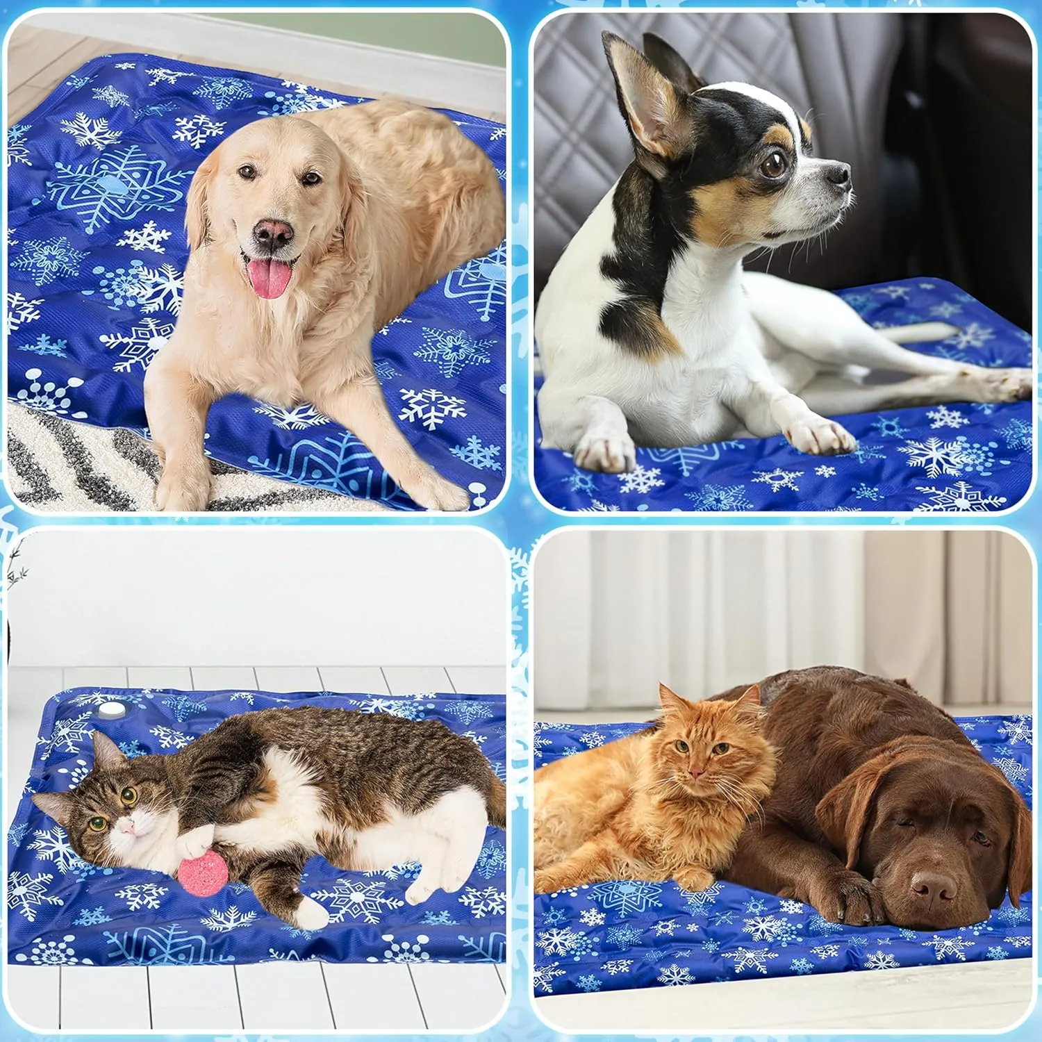 Dog Cooling Mat, Summer Self Cooling Pad for Small Medium Large Dogs, Waterproof Washable Reusable Pet Mat for Sleeping Relax Indoor & Outdoor (47"*28")