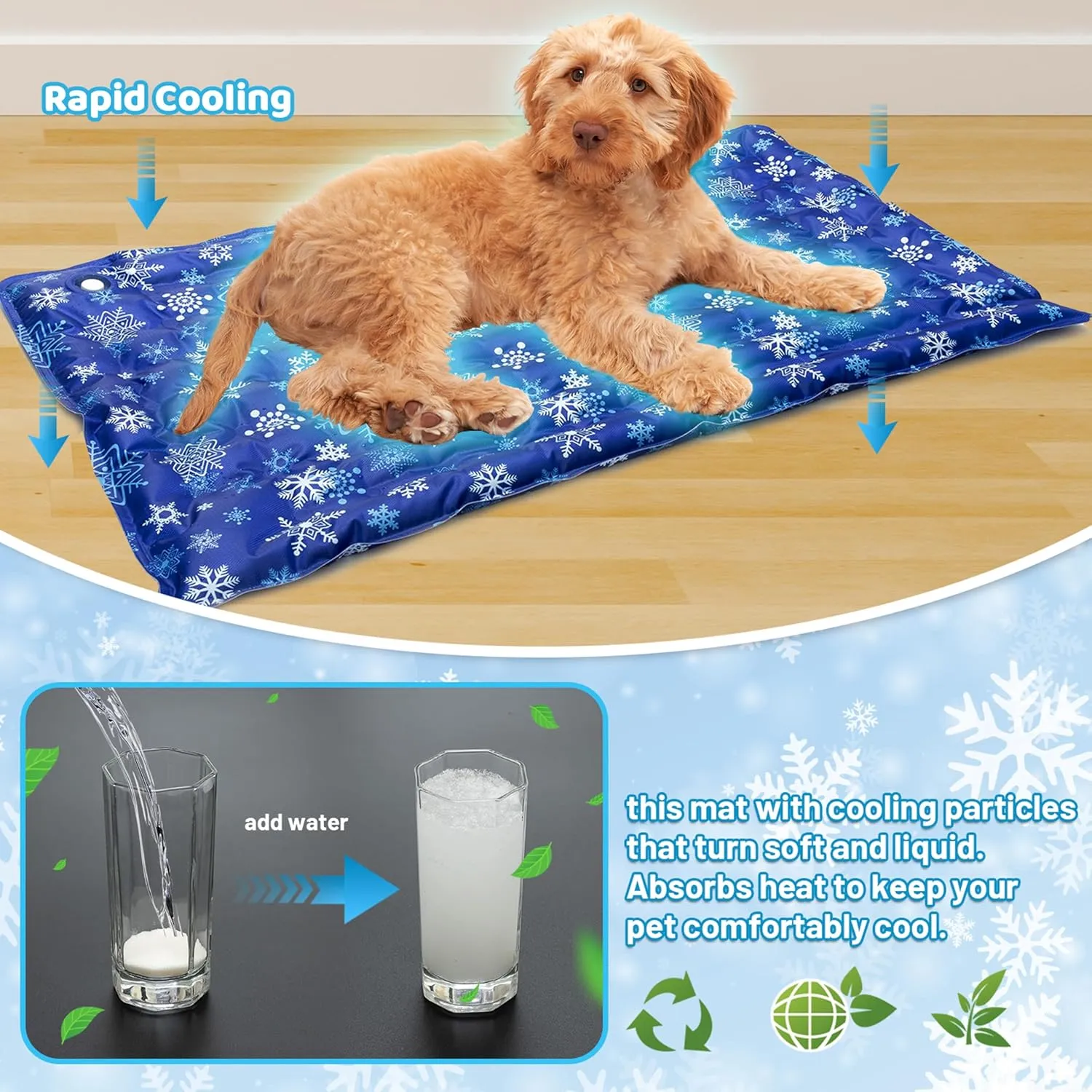Dog Cooling Mat, Summer Self Cooling Pad for Small Medium Large Dogs, Waterproof Washable Reusable Pet Mat for Sleeping Relax Indoor & Outdoor (47"*28")