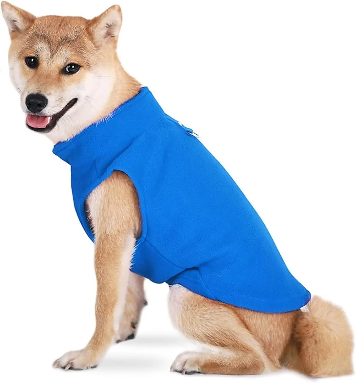 Dog Fleece Vest Jacket Pet Dogs Clothes Warm for Small Dogs Aqua XL