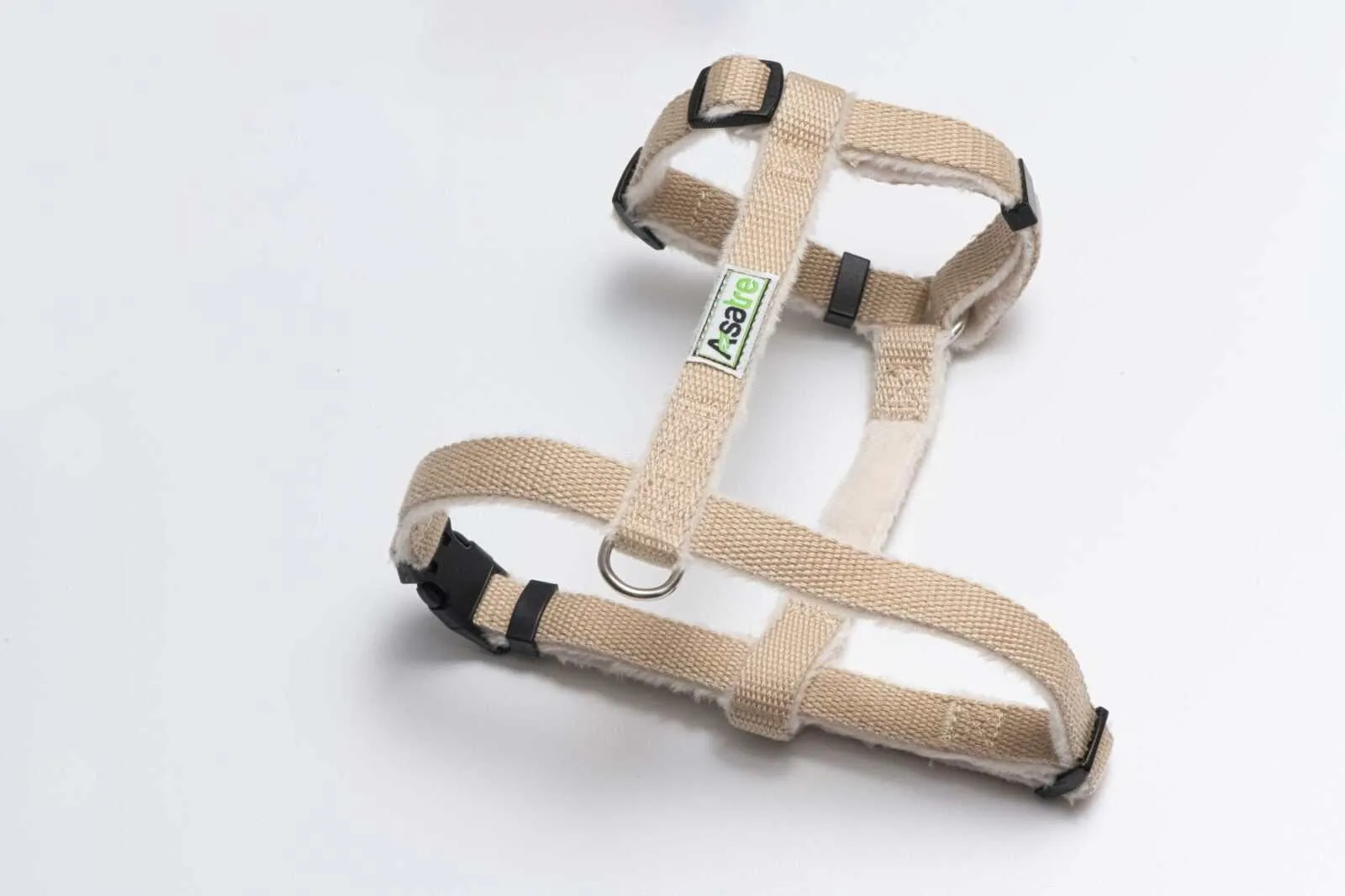 Dog Harness and Leash | Durable Adjustable Hemp Set - Beige