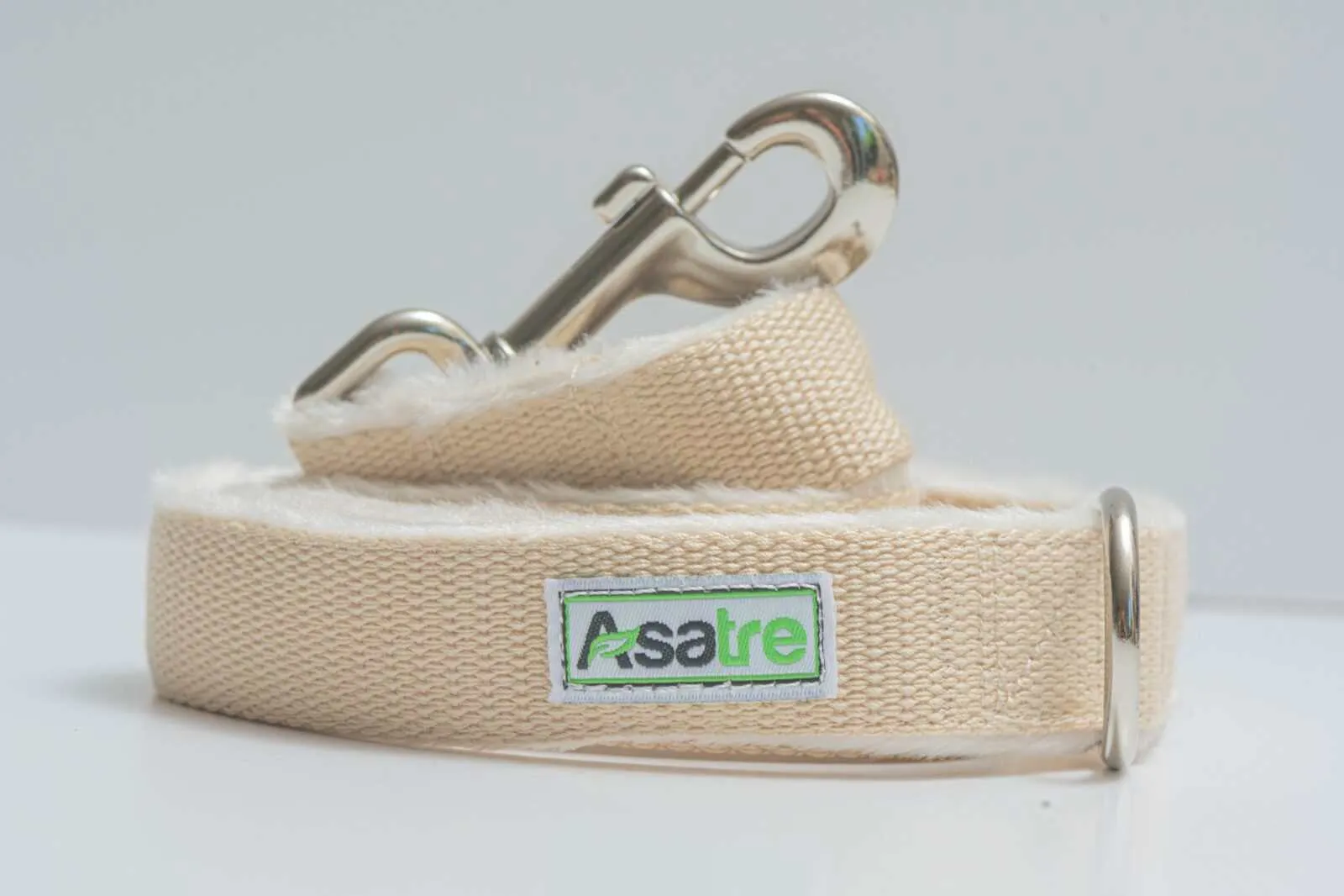Dog Harness and Leash | Durable Adjustable Hemp Set - Beige
