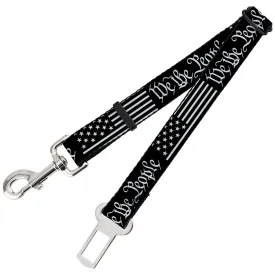 Dog Safety Seatbelt for Cars - Americana Flag/WE THE PEOPLE Black/White
