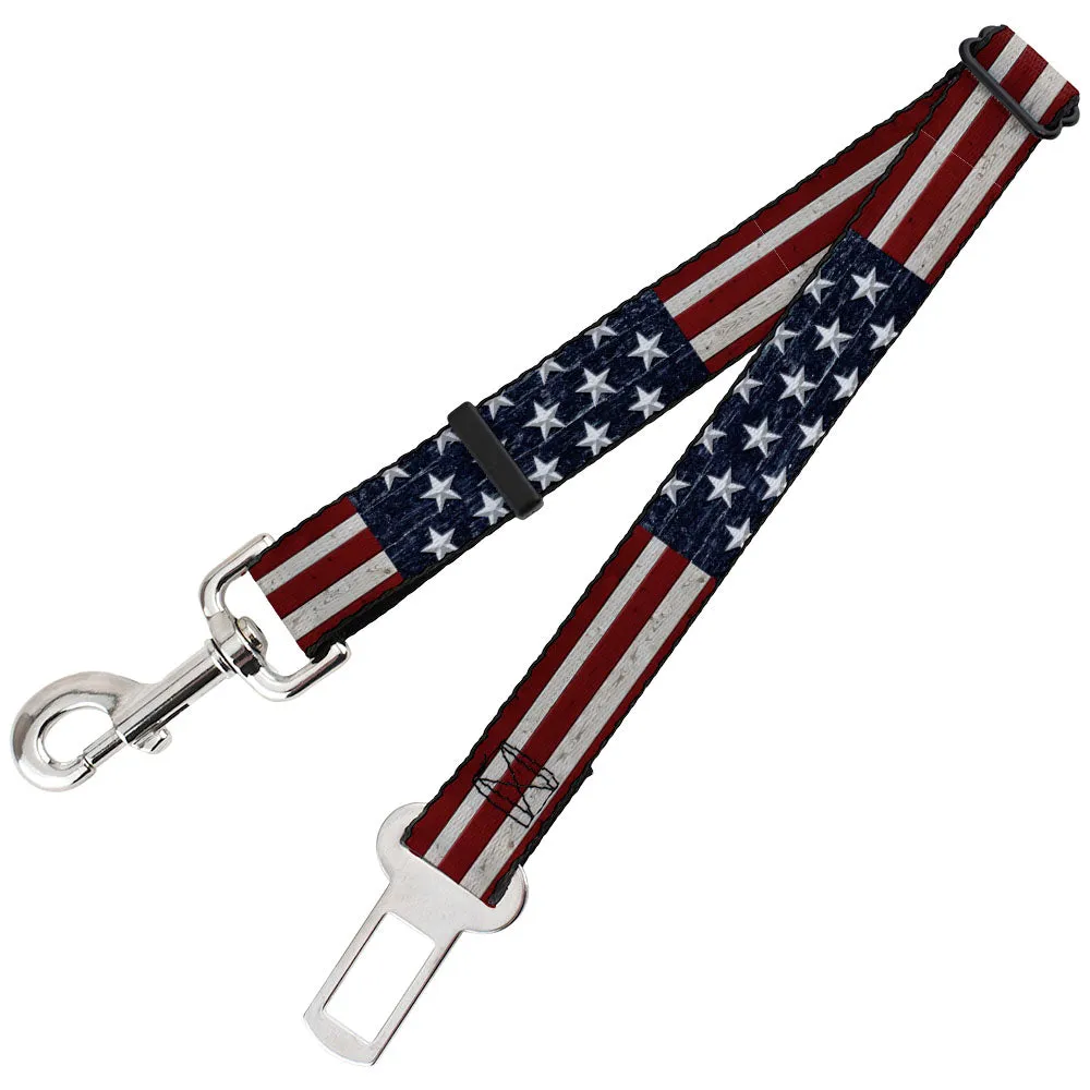 Dog Safety Seatbelt for Cars - Americana Rustic Stars & Stripes