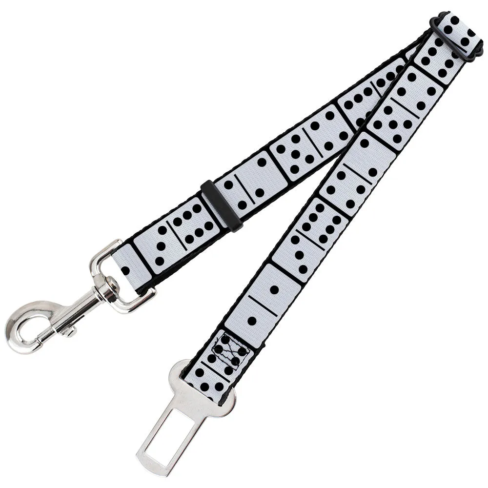 Dog Safety Seatbelt for Cars - Dominoes Black/White/Black