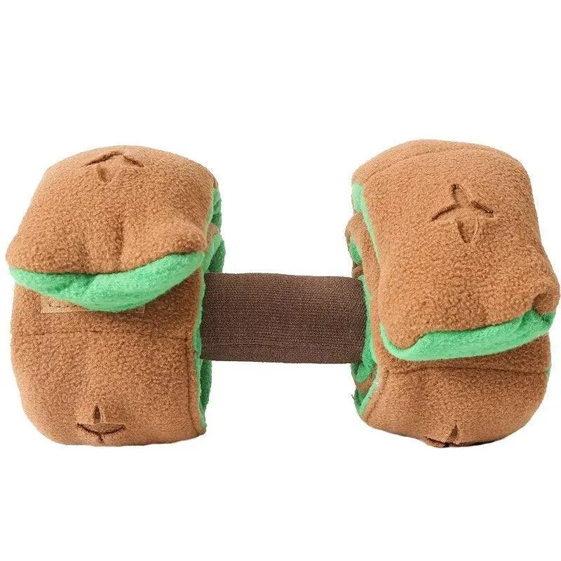 Dog Sniffing Dumbbell Squeak Chew Toys Pets Foraging Training