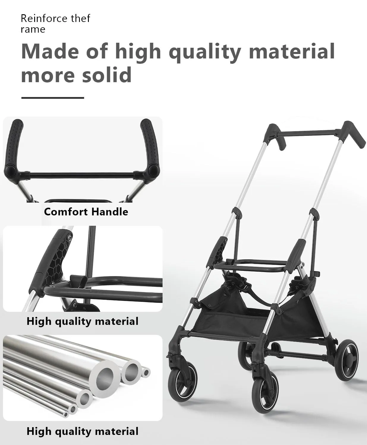 Dog Stroller for Small/Medium Pets,Travel Folding Carrier 4 Wheels for Dog Cat Cage Jogger Stroller,Rear Wheel Breaks,Storage Basket,Visible Mesh with Weather Cover (Navy Blue, Model-2)
