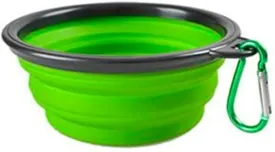 Folding Dog Bowl - Collapsible Pet Food & Water Bowl for Travels, Walks - Foldable, Expandable Bowl for Dogs & Cats