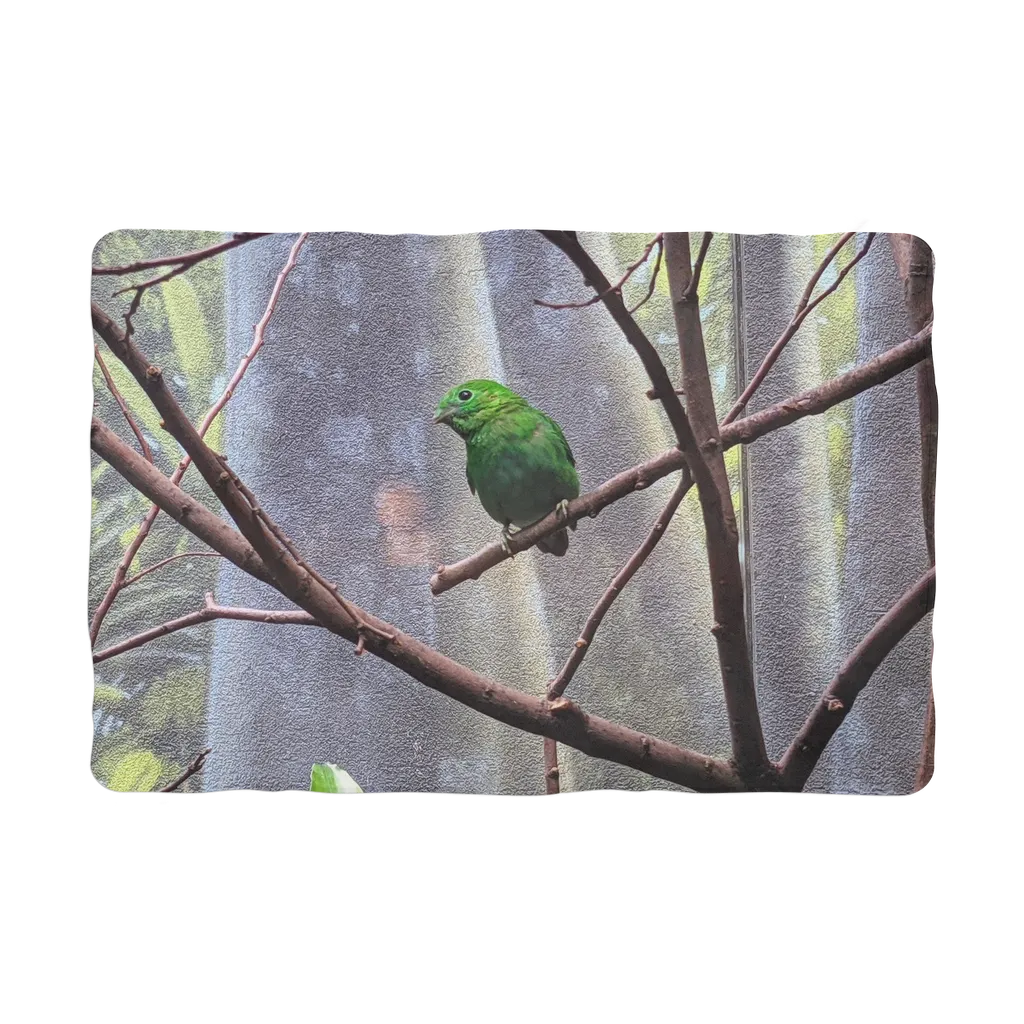 Green Bird Sublimation Pet Blanket