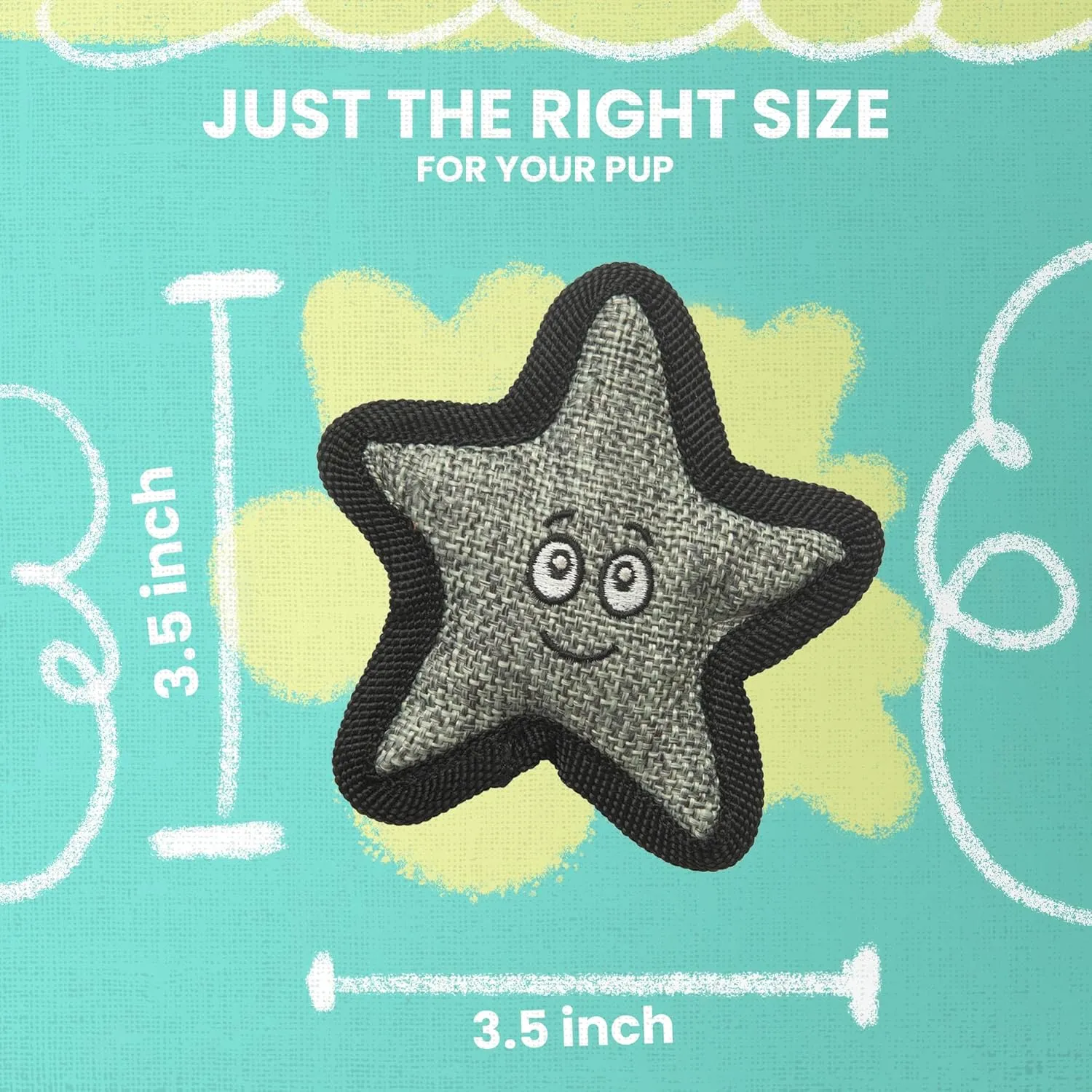 Kitty Starfish Toy with Catnip  Plush Cat Toy, Made from Recycled Materials, Soft & Durable, Crinkle Sounds, Ideal for Chewing and Play