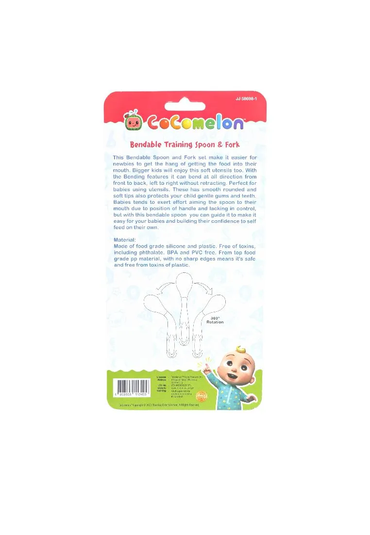 Landmark Cocomelon Bendable Training Spoon & Fork Set
