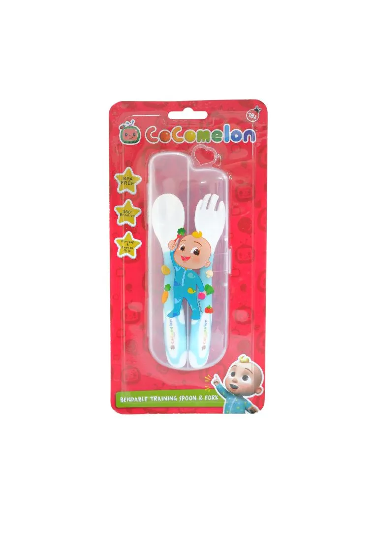 Landmark Cocomelon Bendable Training Spoon & Fork Set