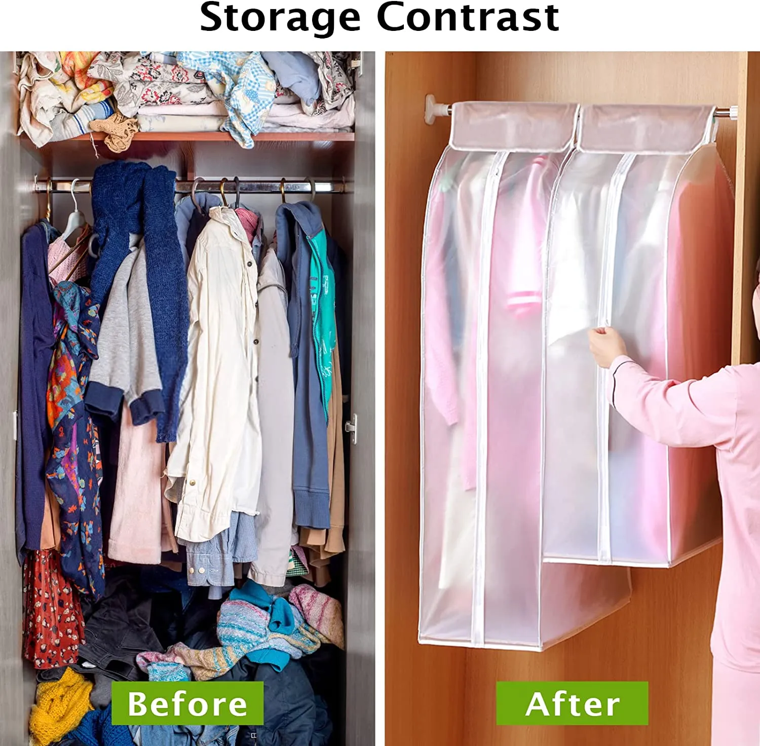 Lightweight Closet Garment Clothes Cover Protector 100x50x90 cm
