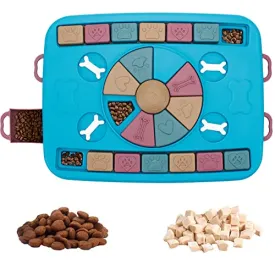 LLC21001 mypal Dog Puzzle Toy, Interactive Dog Toy, Advanced Challenge Puzzle Toy for Smart Dogs, Slow Feeder Bowl, Boredom Toy for Dogs, Dog Toy for IQ Training & Mental Enrichment (Drawer-Blue)
