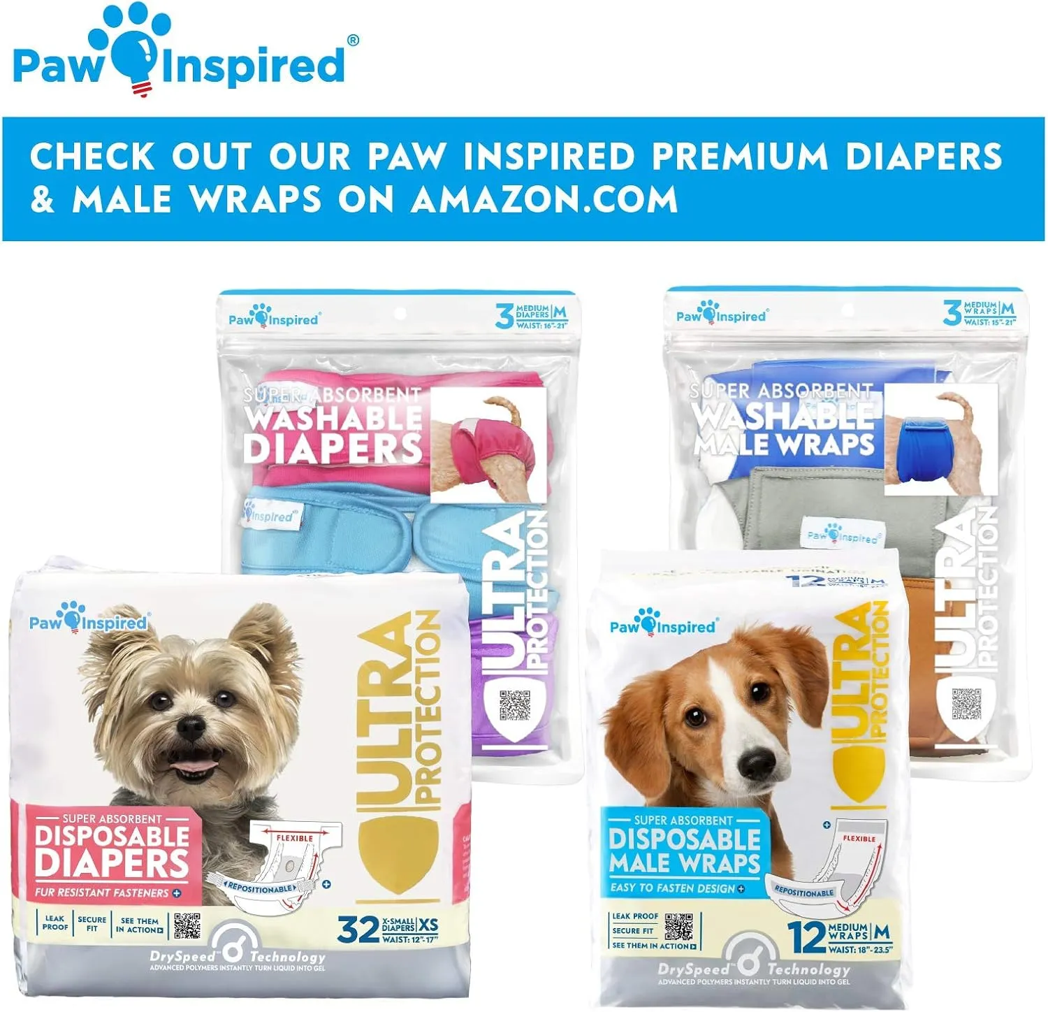 Paw Inspired 28x30 Extra Large Puppy Pads with Adhesive Tabs, Heavy Duty Dog Pee Pads, XL Potty Training Pads (40 Count)