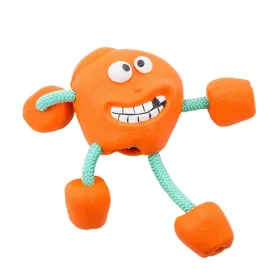 Pawsindia MAD MAN, Orange & Green Toy for Dog