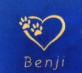 Pet Bubble Blanket - Paws in Heart - Personalised