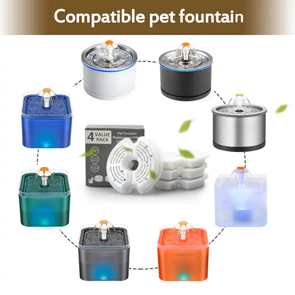 Pet Water Fountain Automatic LED Auto Dish Drinking Dispenser Bowl