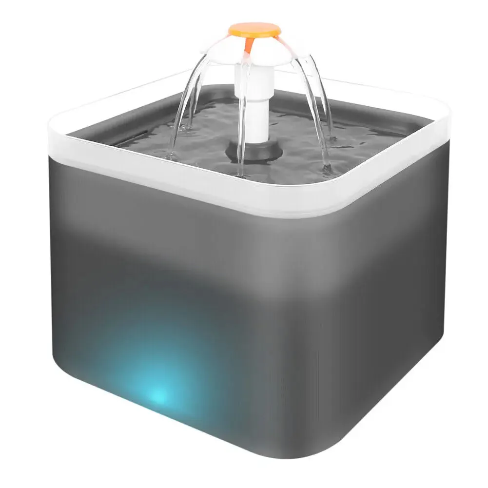 Pet Water Fountain Automatic LED Auto Dish Drinking Dispenser Bowl
