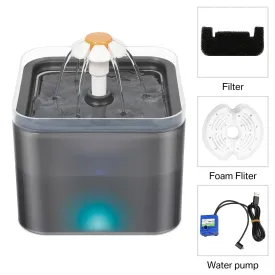 Pet Water Fountain Automatic LED Auto Dish Drinking Dispenser Bowl