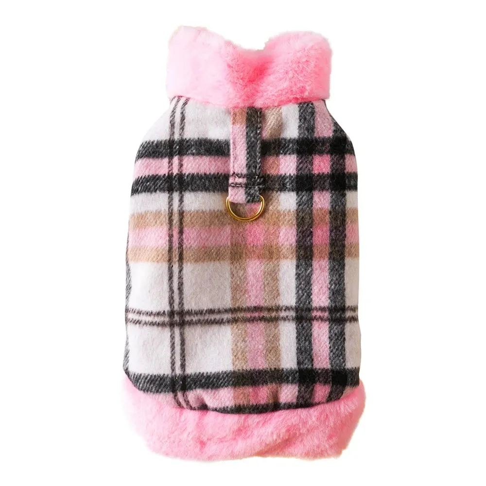 Plaid Dog Dress Coat