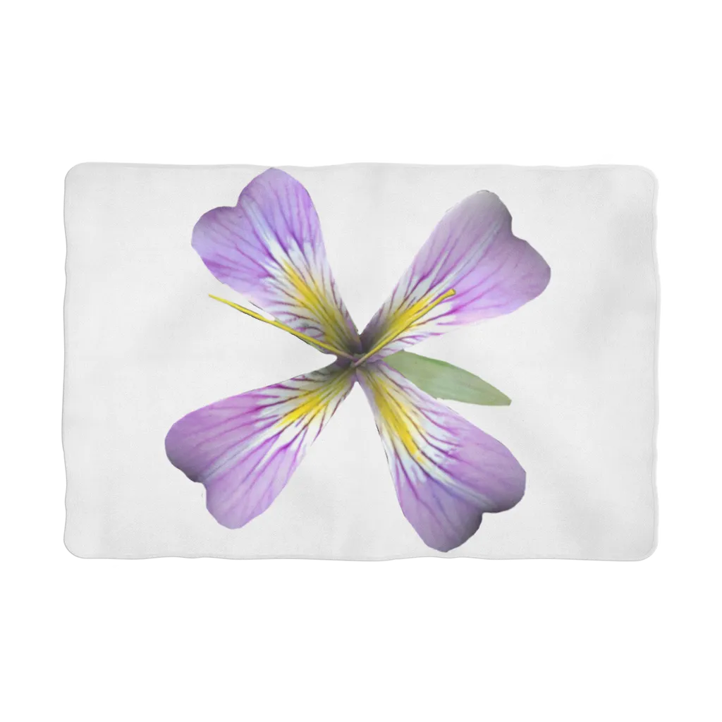PurpleFlower3 Sublimation Pet Blanket