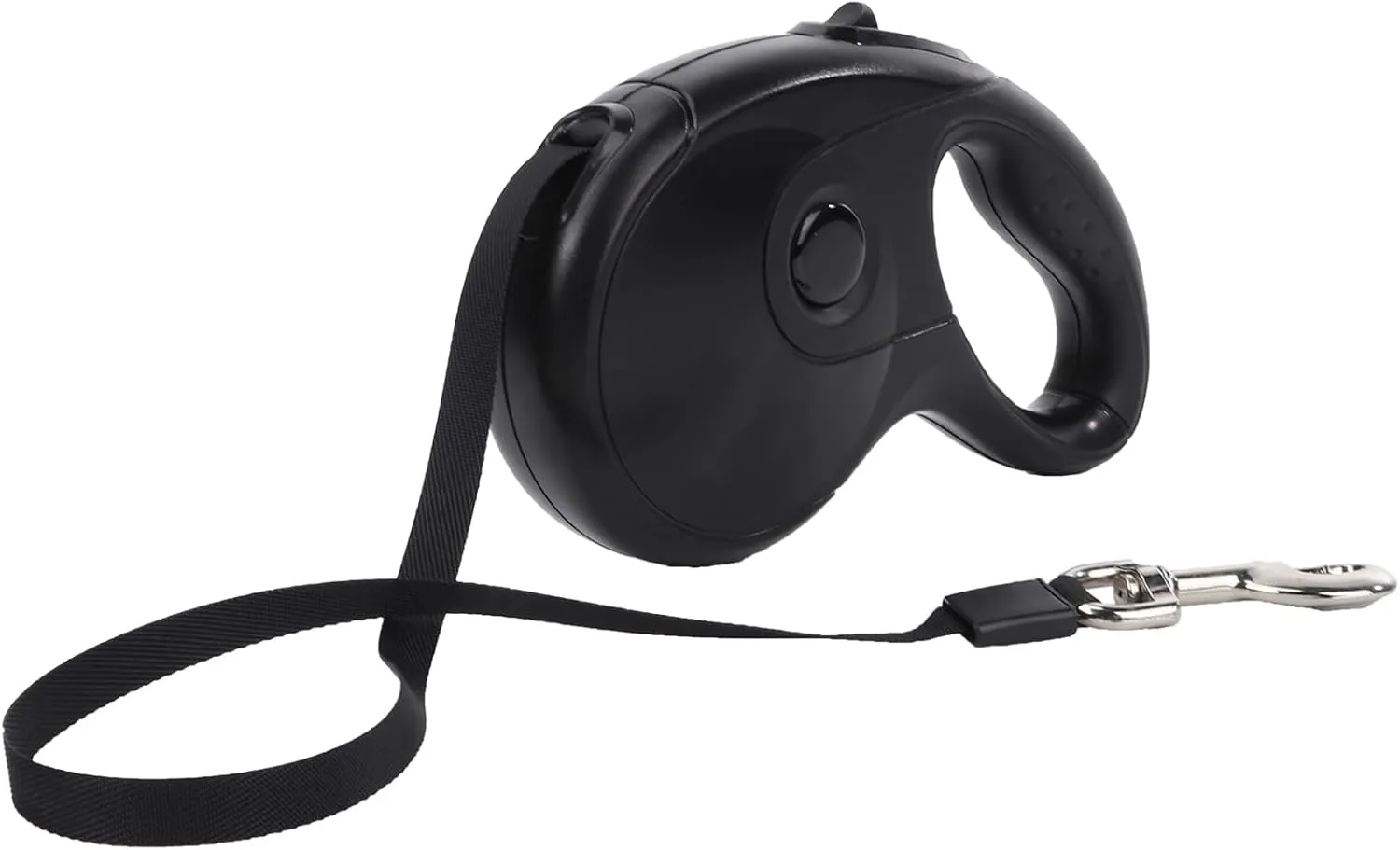 Retractable Dog Leash with Anti-Slip Soft Grip 16 ft Heavy Duty Reflective Nylon Tape Lead for Pets up to 88lbs Long Dog Leash with Anti-Twist Protection One-Handed Quick-Lock Braking System (Black)