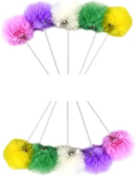 SHENGOCASE 10-Pack Replaceable Cat Dangling Toy with Bell, Cat Scratching Post Tree Tower Replacement Attachment Ball Toy