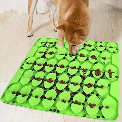 Slow Feeder Lick Mat for Dry Wet Food for Pet Encourages Natural Foraging Skill