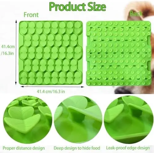 Slow Feeder Lick Mat for Dry Wet Food for Pet Encourages Natural Foraging Skill