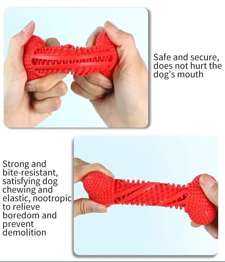 Snugarooz Lil' Baby Bone Dental Textured Rubber Chew Puppy Dog Toy - Yellow - 4.25" Inches