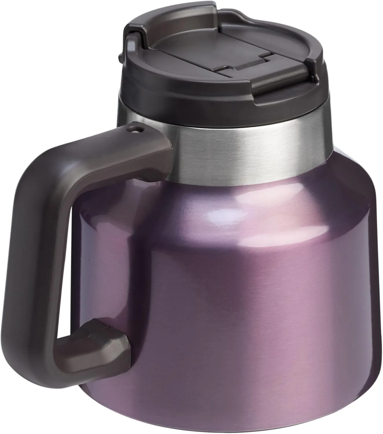 Stanley Tough-To-Tip Admiral's Mug 20 oz | Twist-on Flip Open Lid | Wide Body with Non-Skid Rubber Base | Insulated Stainless Steel Coffee Cup | BPA-Free | Wisteria Shine
