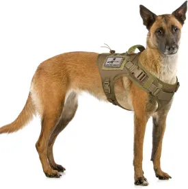Tactical Dog Training Harness Outdoor Working Vest Adjustable Military MOLLE Dog Vest Harness with Rubber Handle