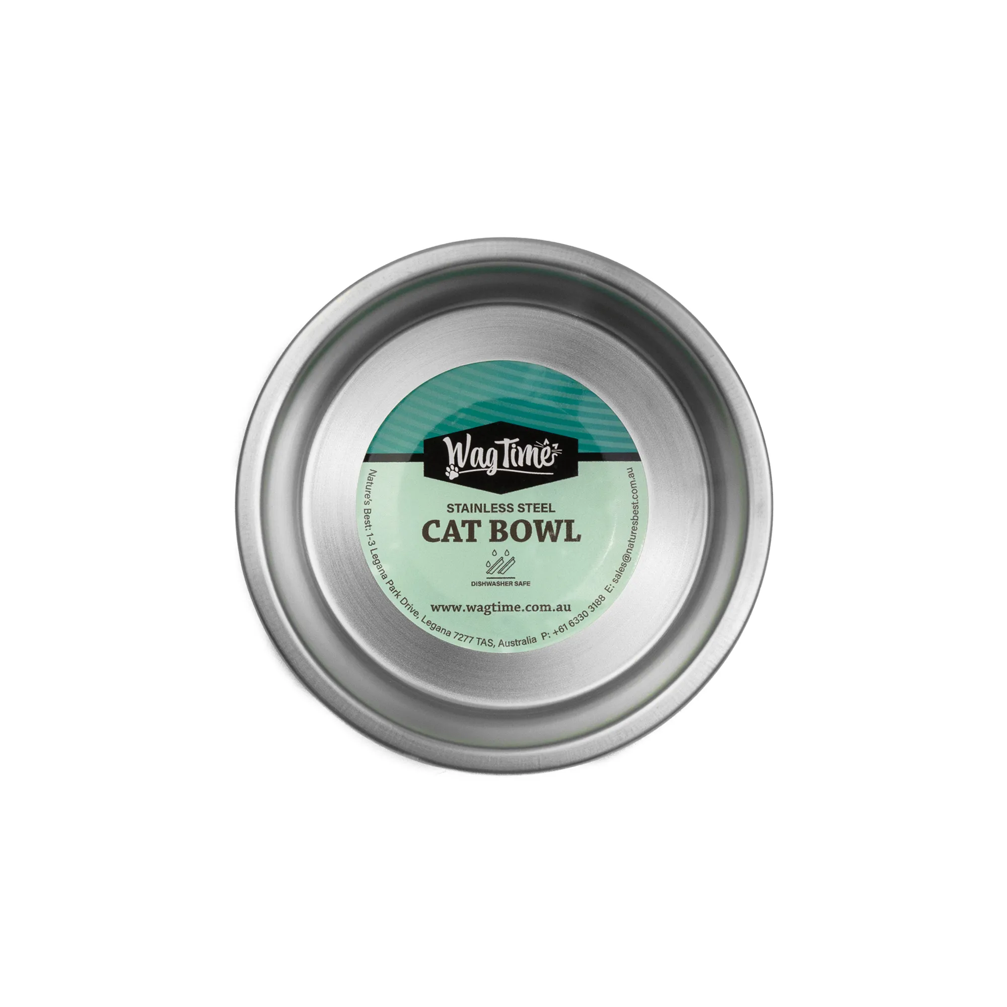 WagTime - Pink Stainless Steel Cat Bowl (300ml)