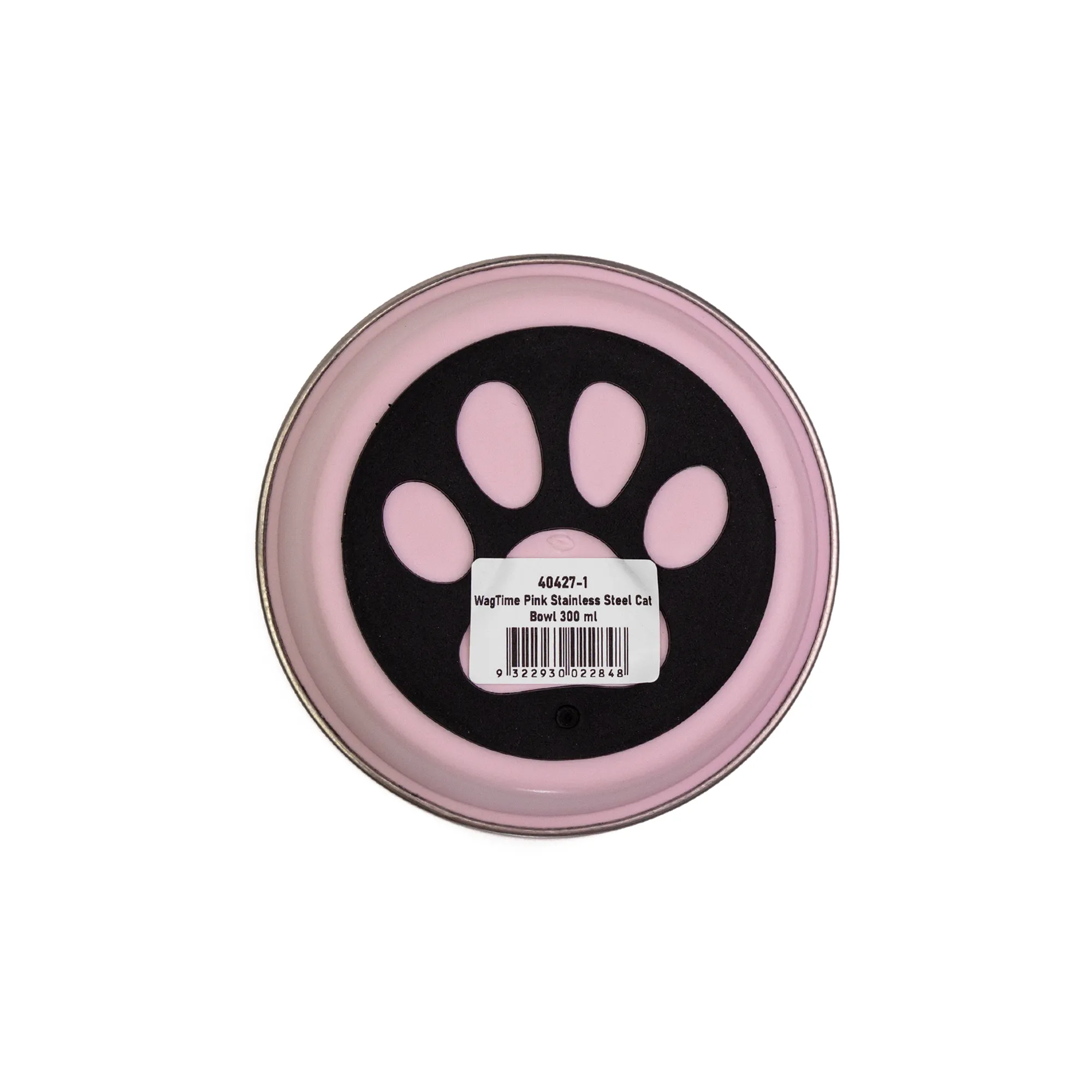 WagTime - Pink Stainless Steel Cat Bowl (300ml)