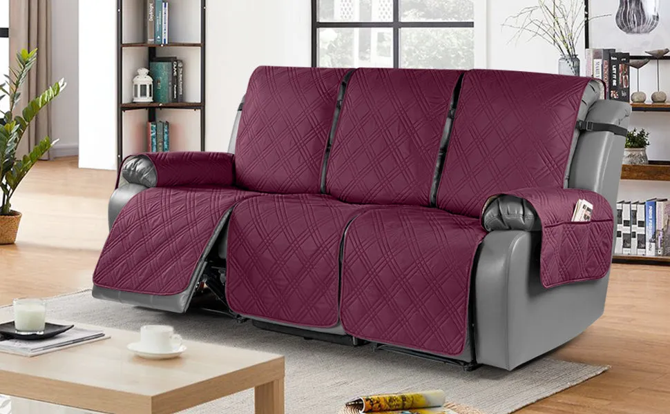 Waterproof Recliner Chair Cover with Double Straps (2 Seater)